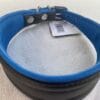 Obroża dla charta Soft ze skóry niebieska obw. do 46-50 cm
