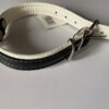 Obroża ze skóry biało- czarna 40cm długość , szer 2 cm