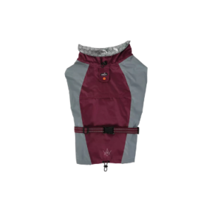Kurtka przeciwwiatrowa i przeciwdeszczowa dla psa bordowa 60 Bivouak