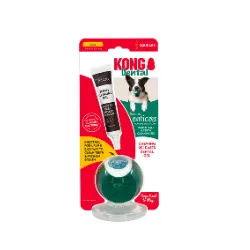 ENTICERS KONG DENTAL BALL L POW. 25 KG+ AROMATYCZNY ŻEL W TUBCE DO CZYSZCZENIA ZĘBÓW SMOKED BEEF